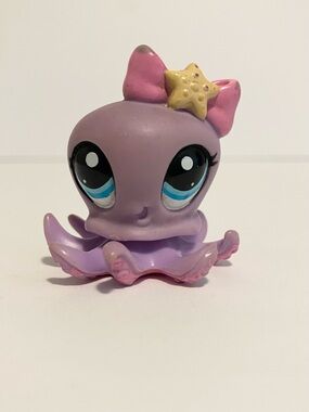 Littlest Pet Shop LPS 1385 Purple Octopus Animal Hasbro Figure 4/$20 🛑